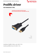 Service manual Prolific driver installation WIN11 Pro
